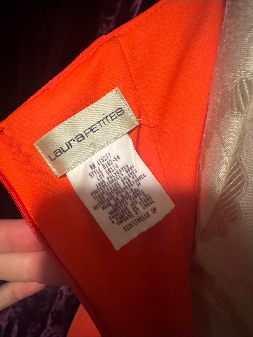 Orange Halter Evening Gown with Jewel Detail - Picture 8 of 9